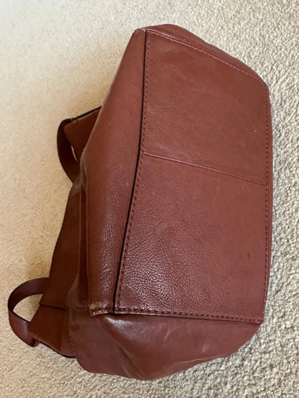 Frye Cognac Brown Leather Bucket Boho Bag
